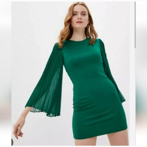 Alice + Olivia Zaya Pleated Stretch Mini  DRESS SIZE 6 NWT $395 - Picture 10 of 16